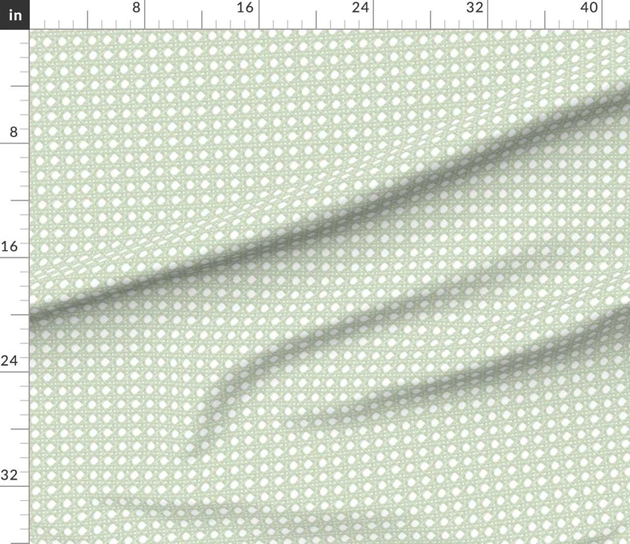 Light Green Cane Weave Rattan Weaving Design Boho Chic Costal Beach House Woven Wicker Custom Printed Fabric by Spoonflower Various Fabrics by the Yard or Fat Quarter